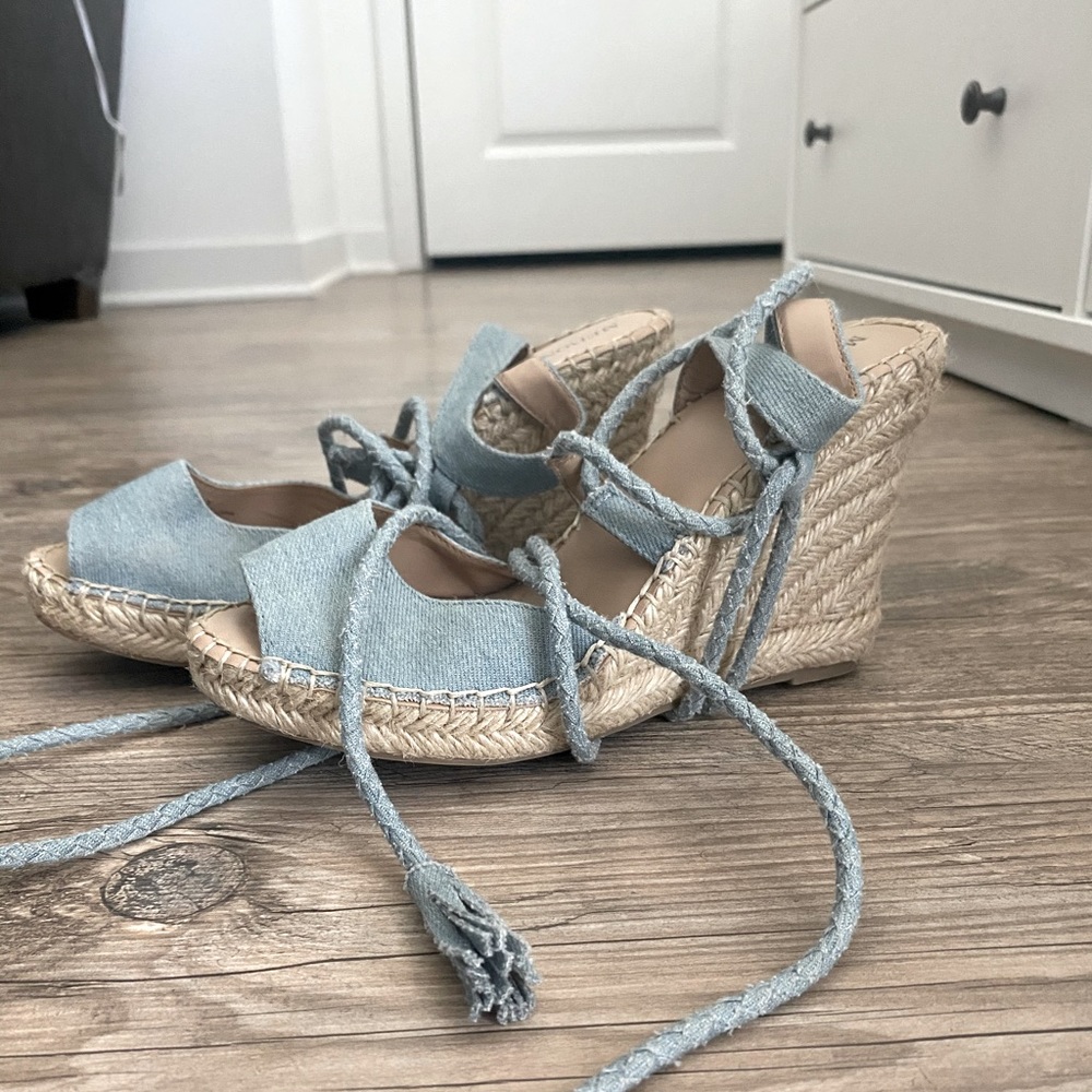 Denim wedges